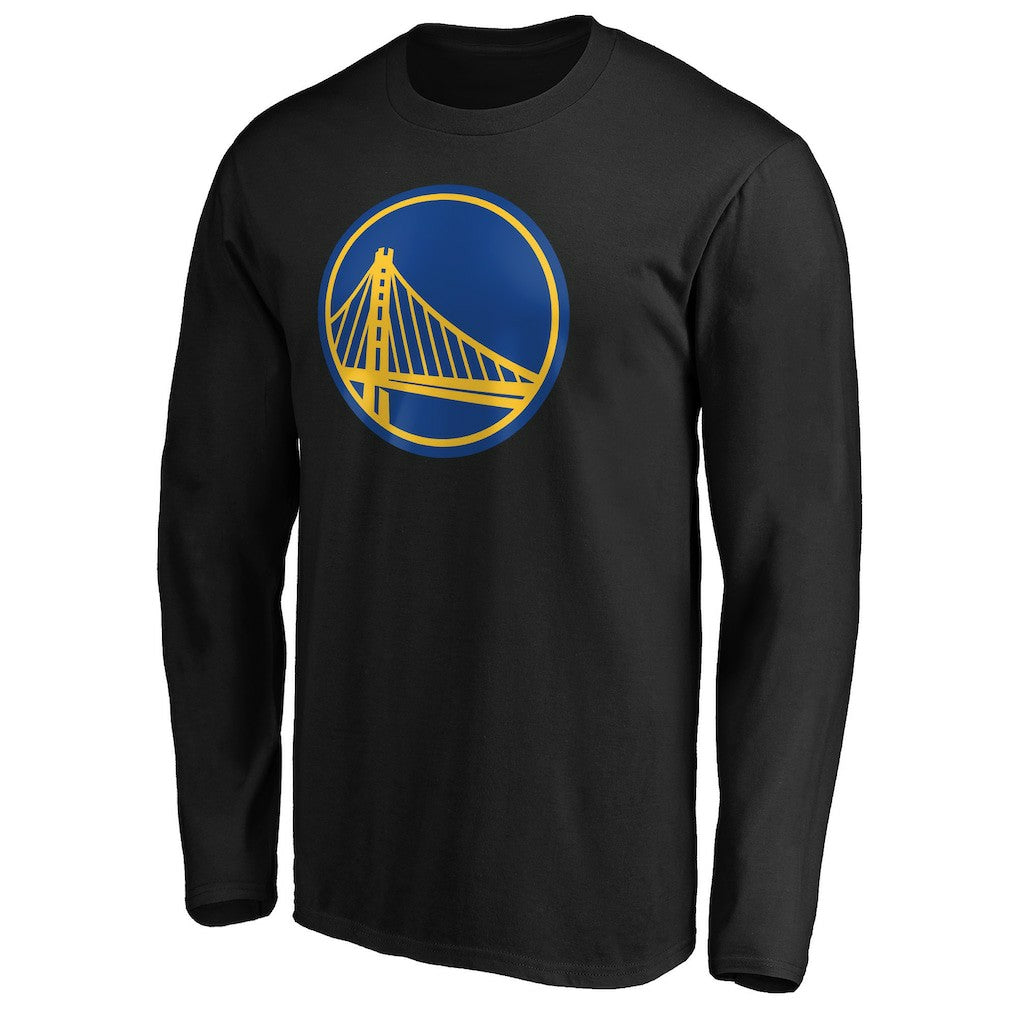 Black Golden State Warriors Primary Team Logo Long Sleeve T-Shirt sale | NBA