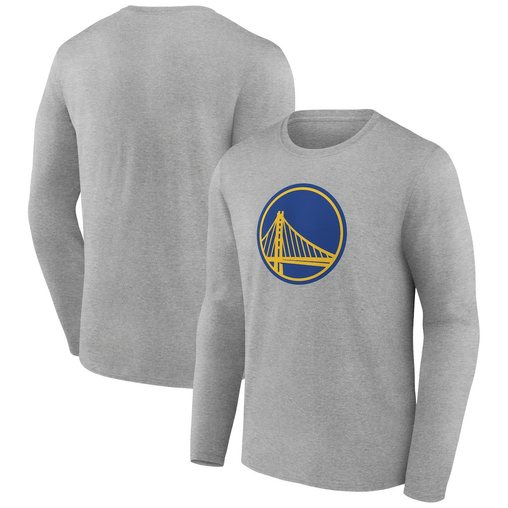 Gray Golden State Warriors Primary Team Logo Long Sleeve T-Shirt sale | NBA