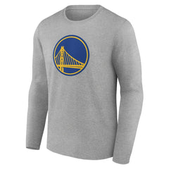 Gray Golden State Warriors Primary Team Logo Long Sleeve T-Shirt sale | NBA