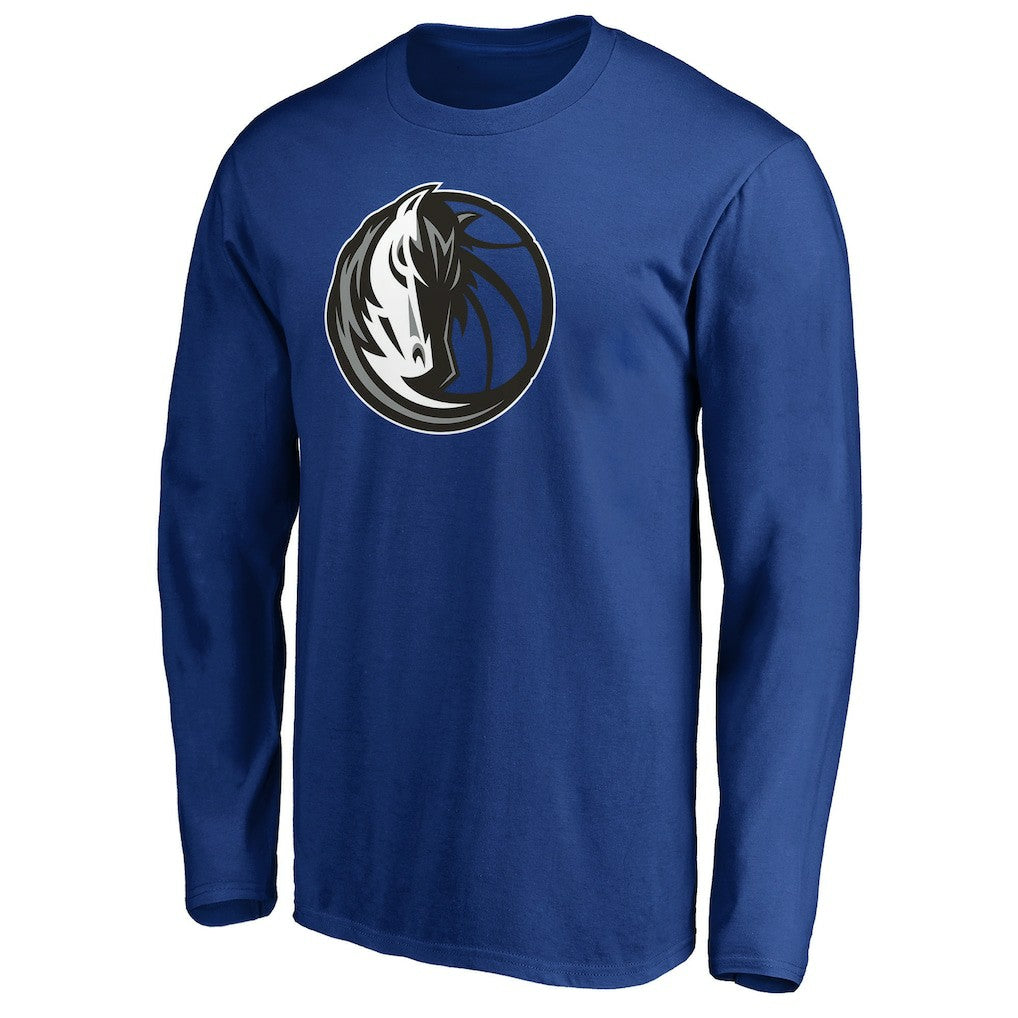 Blue Dallas Mavericks Primary Team Logo Long Sleeve T-Shirt sale | NBA