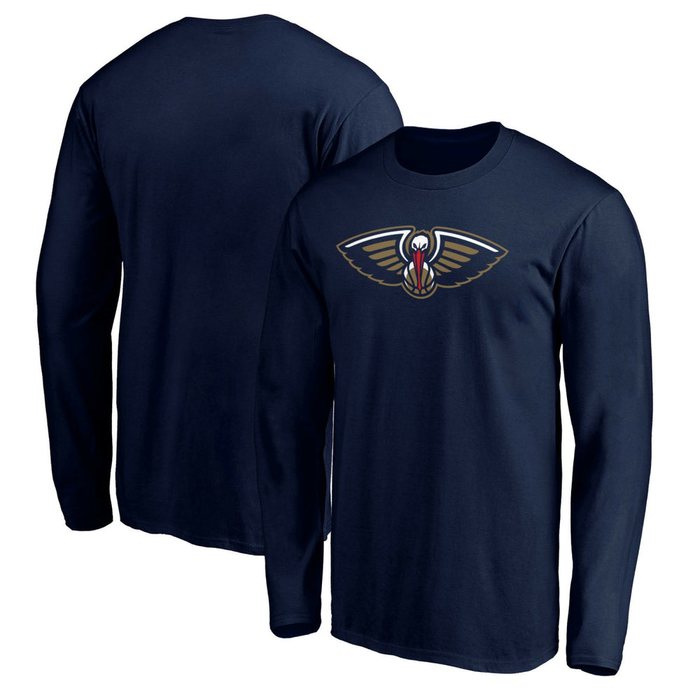 Navy New Orleans Pelicans Primary Team Logo Long Sleeve T-Shirt | NBA