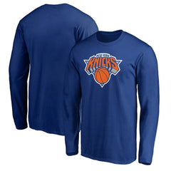 Blue New York Knicks Primary Team Logo Long Sleeve T-Shirt | NBA