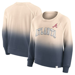 Atlanta Braves Fanatics Women's Luxe Lounge Arch Raglan Pullover Sweatshirt - MLB Pullover