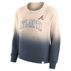 Atlanta Braves Fanatics Women's Luxe Lounge Arch Raglan Pullover Sweatshirt - MLB Pullover