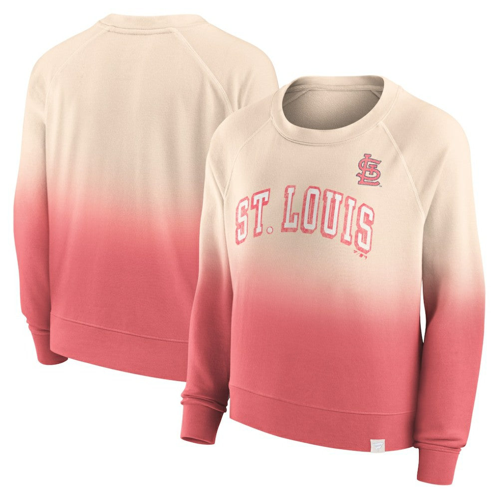 St. Louis Cardinals Fanatics Women's Luxe Lounge Arch Raglan Pullover Sweatshirt - MLB Pullover