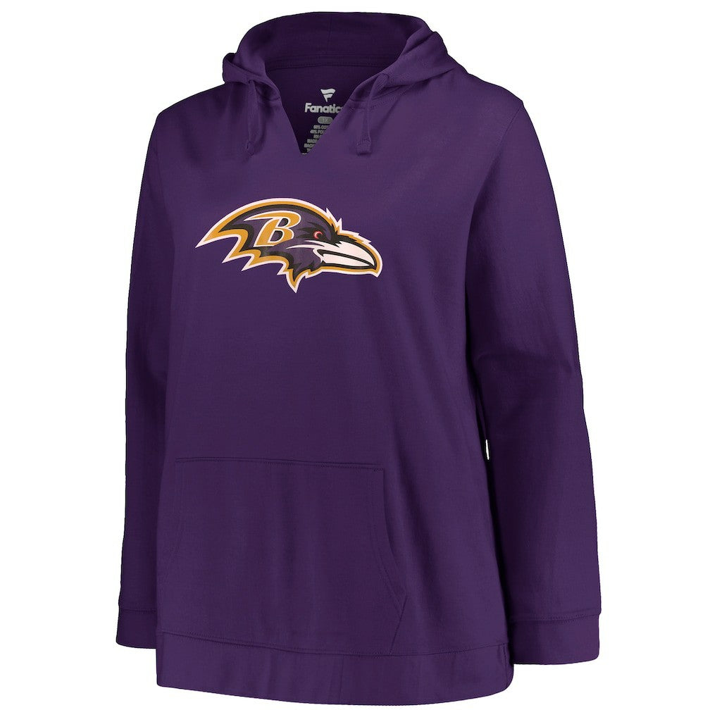 Baltimore Ravens Lamar Jackson  Profile Women's Plus Size Player Name & Number Pullover Hoodie | NFL Near me