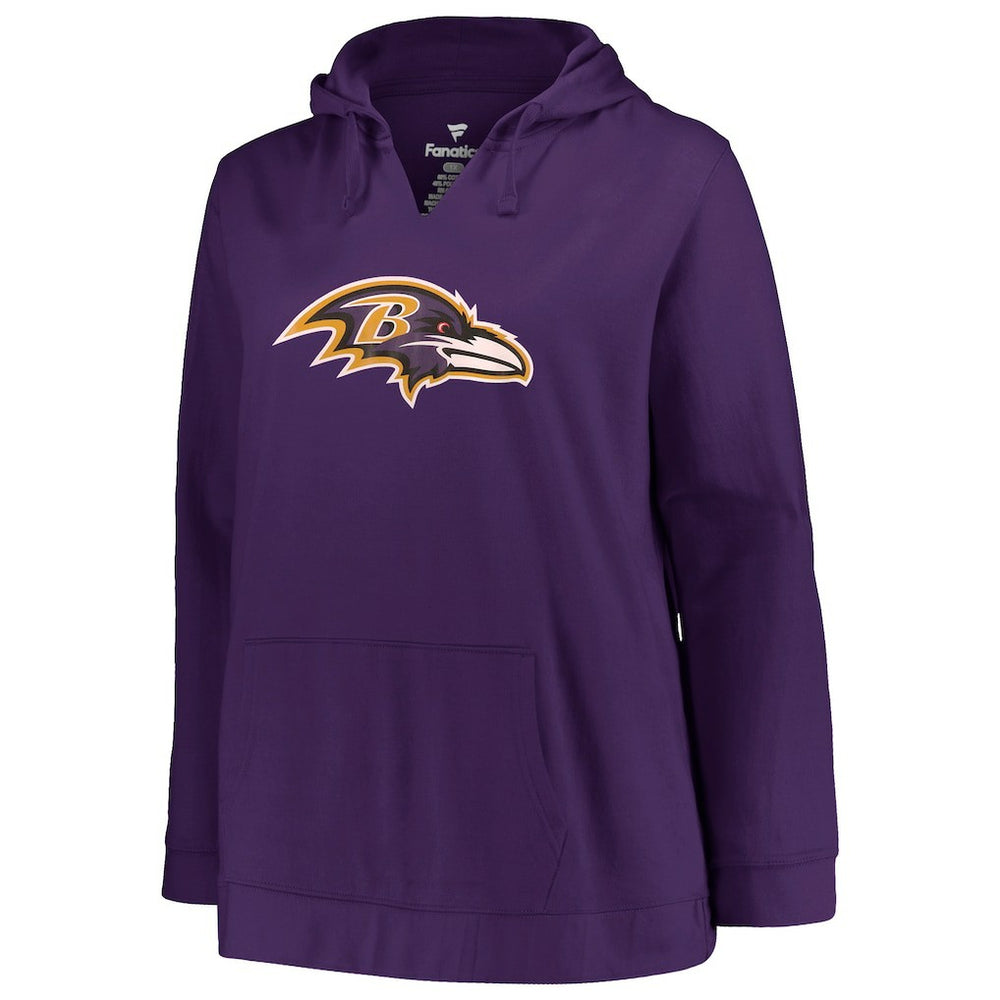 Baltimore Ravens Lamar Jackson  Profile Women's Plus Size Player Name & Number Pullover Hoodie | NFL Near me