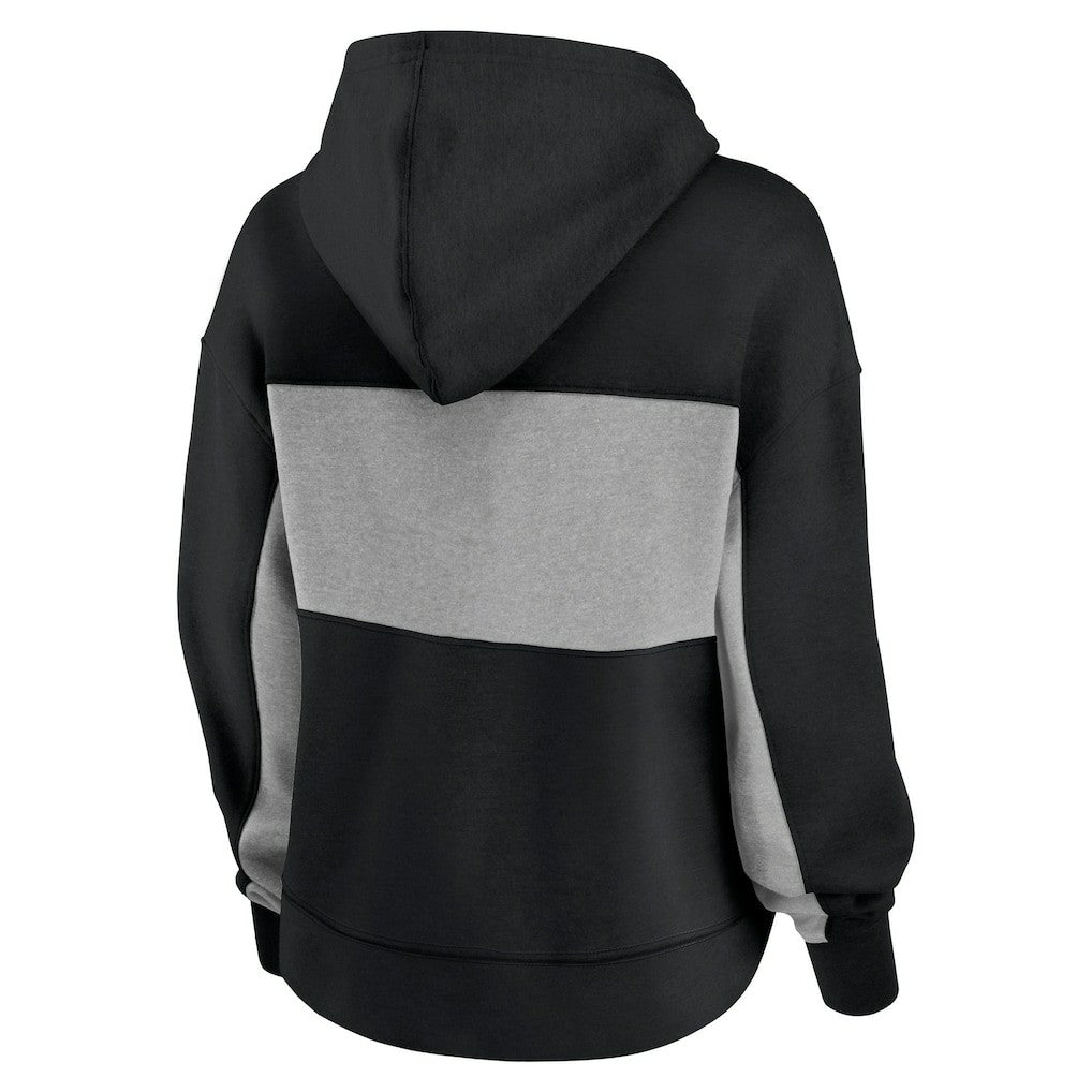 Carolina Panthers Women's Filled Stat Sheet Lighweight Modest Crop Hoodie | NFL On sale