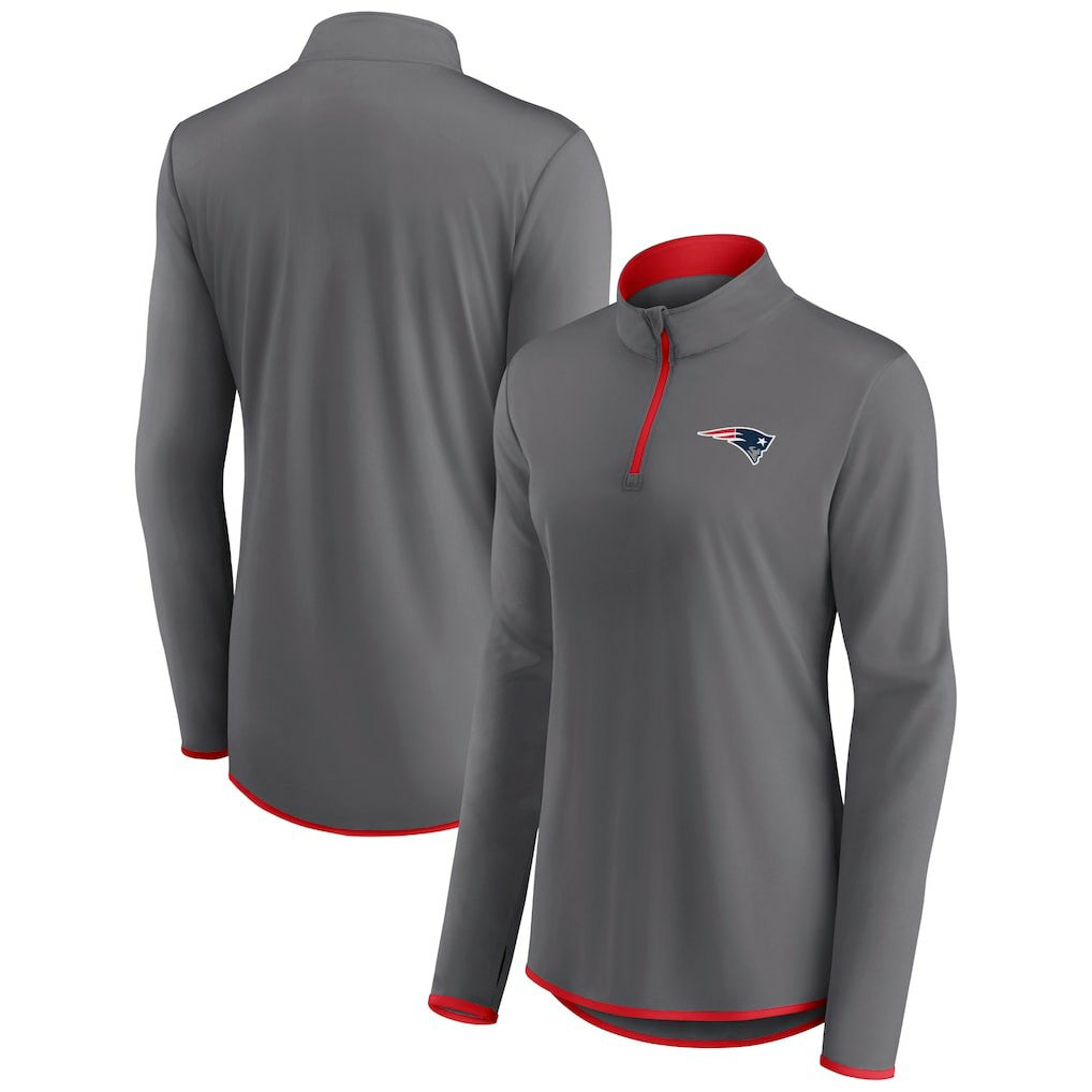 New England Patriots Women's Adult Corner Long Sleeve 1/4 Zip Top | NFL Hot