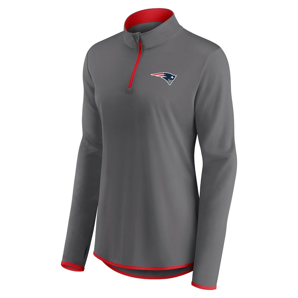 New England Patriots Women's Adult Corner Long Sleeve 1/4 Zip Top | NFL Hot