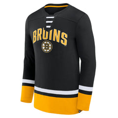 Boston Bruins Fanatics Back Pass Lace-Up Long Sleeve T-Shirt -  NHL T-shirts