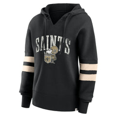 New Orleans Saints Women's Bold Move Dolman V-Neck Hip HIp Hoodie | NFL New