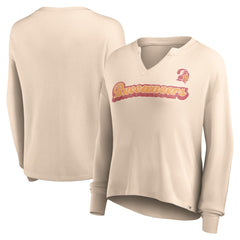 Tampa Bay Buccaneers Women's Go For It Notch Neck Waffle Knit Lightweight Long Sleeve T-Shirt | NFL Online