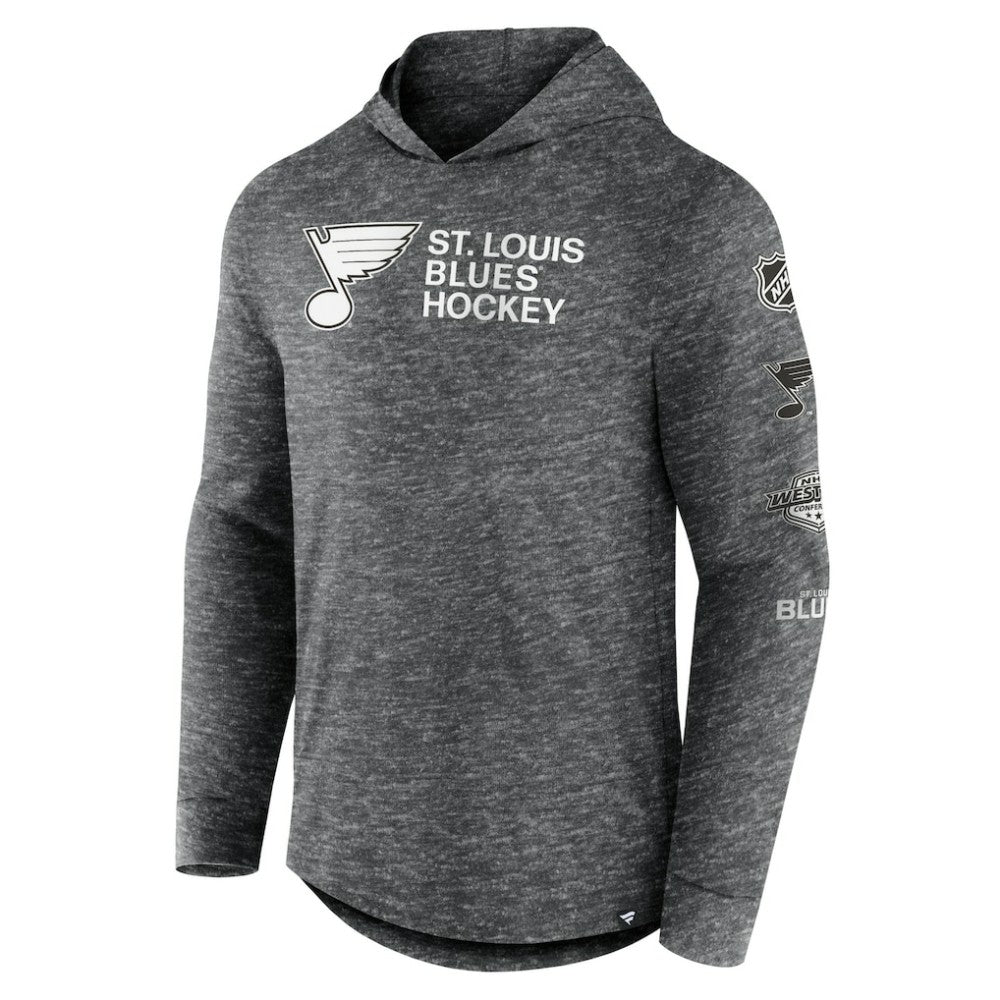 St. Louis Blues Fanatics Stacked Long Sleeve Hoodie T-Shirt -  NHL T-shirts