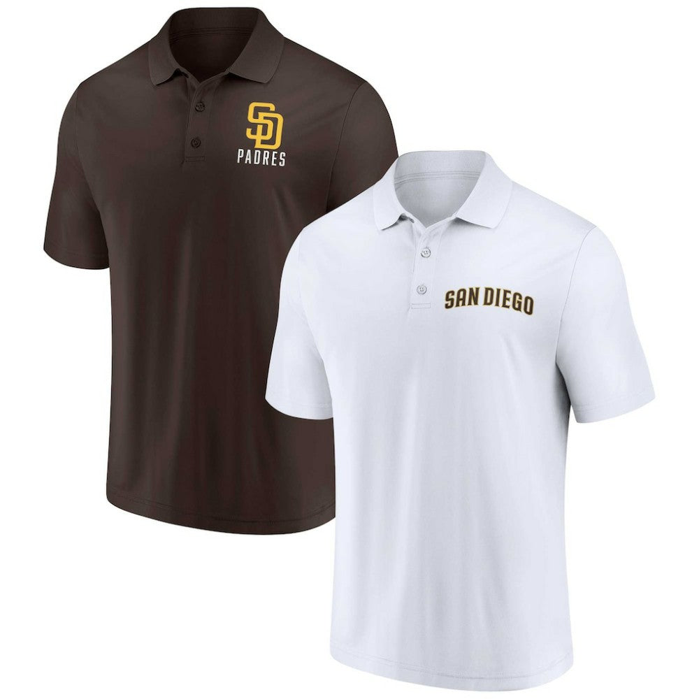 San Diego Padres Fanatics Two-Pack Logo Lockup Polo Set - MLB