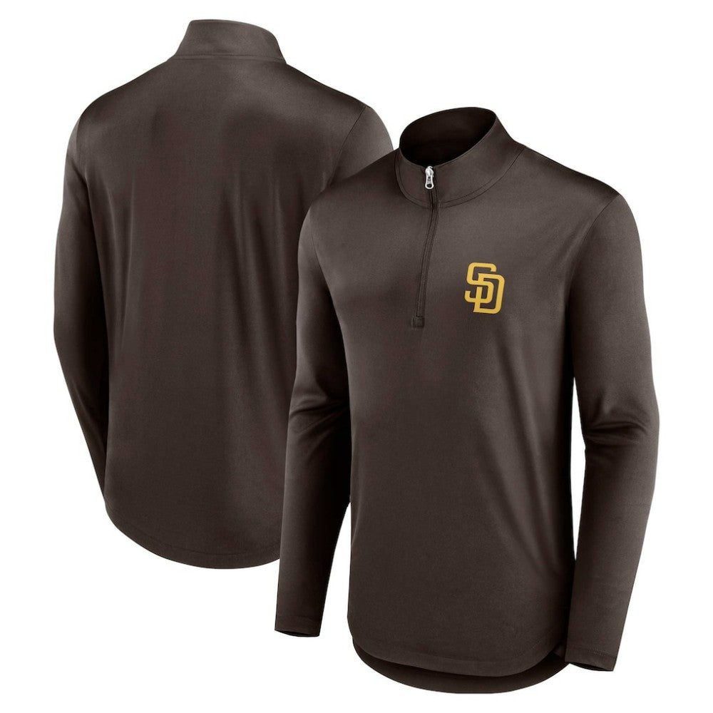 San Diego Padres Fanatics Quarterback Quarter-Zip Top - MLB Tops