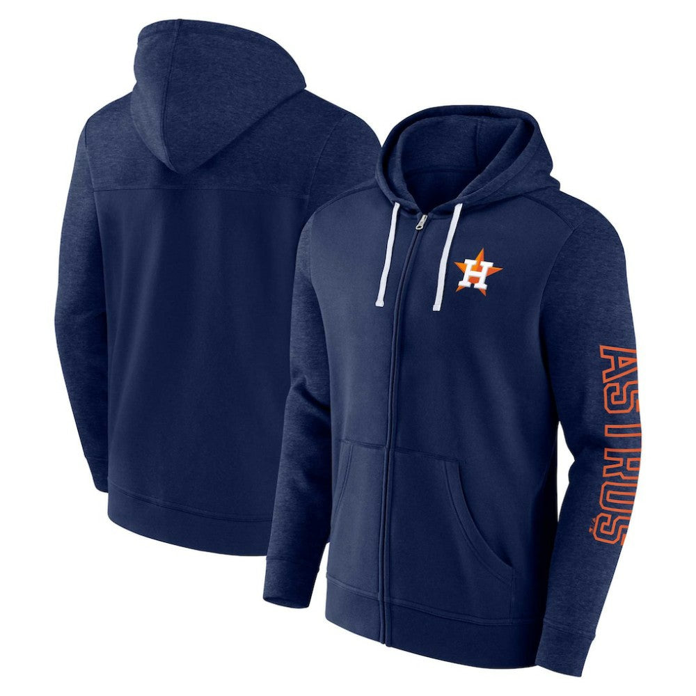 Houston Astros Fanatics Offensive Line Up Lightweight Full-Zip Hoodie - MLB Hoodies