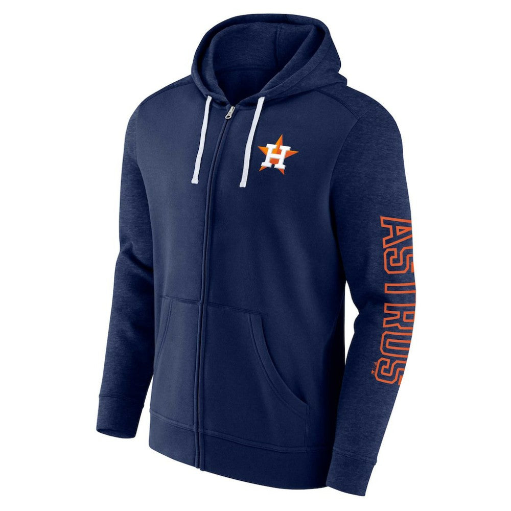 Houston Astros Fanatics Offensive Line Up Lightweight Full-Zip Hoodie - MLB Hoodies