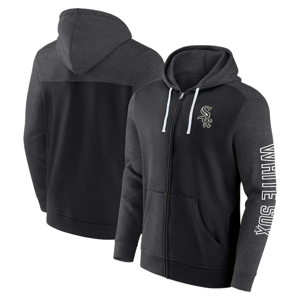 Chicago White Sox Fanatics Offensive Line Up Lightweight Full-Zip Hoodie - MLB Hoodies