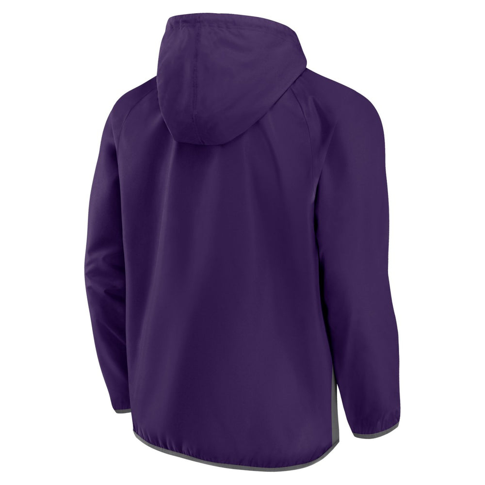 Purple/Gray Phoenix Suns Anorak Flagrant Foul Color-Block Raglan Hoodie Half-Zip Jacket | NBA