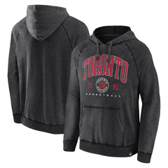 Heather Charcoal Toronto Raptors Foul Trouble Snow Wash Raglan Pullover Hoodie | NBA