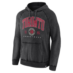 Heather Charcoal Toronto Raptors Foul Trouble Snow Wash Raglan Pullover Hoodie | NBA