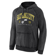 Heather Charcoal Utah Jazz Foul Trouble Snow Wash Raglan Pullover Hoodie | NBA