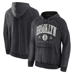 Heather Charcoal Brooklyn Nets Foul Trouble Snow Wash Raglan Pullover Hoodie | NBA