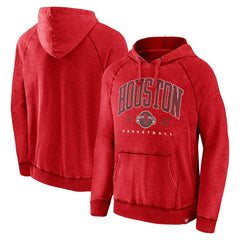 Heather Red Houston Rockets Foul Trouble Snow Wash Raglan Pullover Hoodie sale | NBA