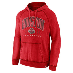 Heather Red Houston Rockets Foul Trouble Snow Wash Raglan Pullover Hoodie sale | NBA