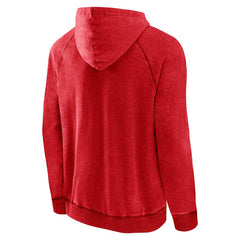 Heather Red Houston Rockets Foul Trouble Snow Wash Raglan Pullover Hoodie sale | NBA