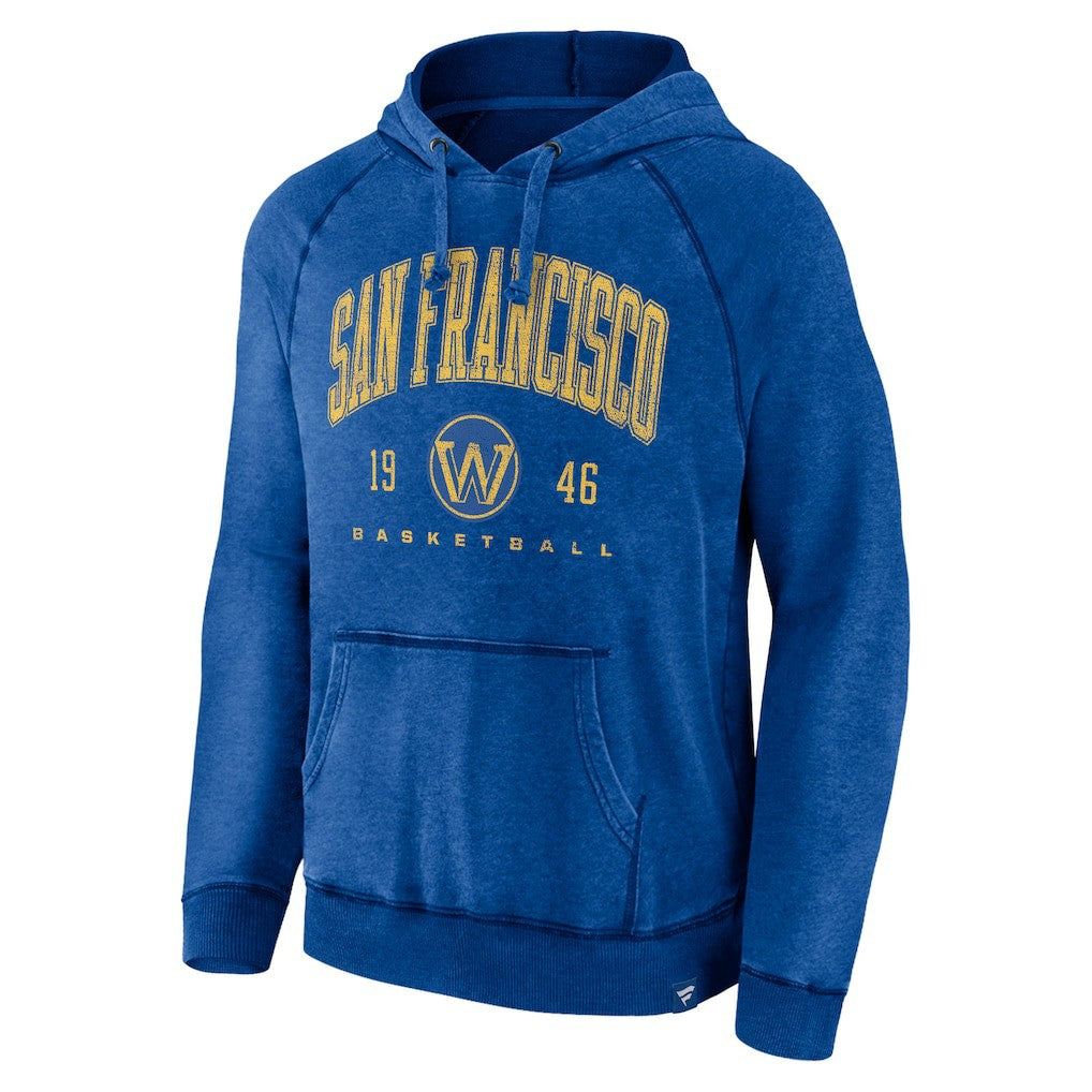 Heather Royal Golden State Warriors Foul Trouble Snow Wash Raglan Pullover Hoodie sale | NBA