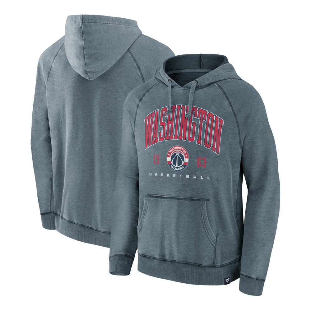 Heather Navy Washington Wizards Foul Trouble Snow Wash Raglan Pullover Hoodie | NBA