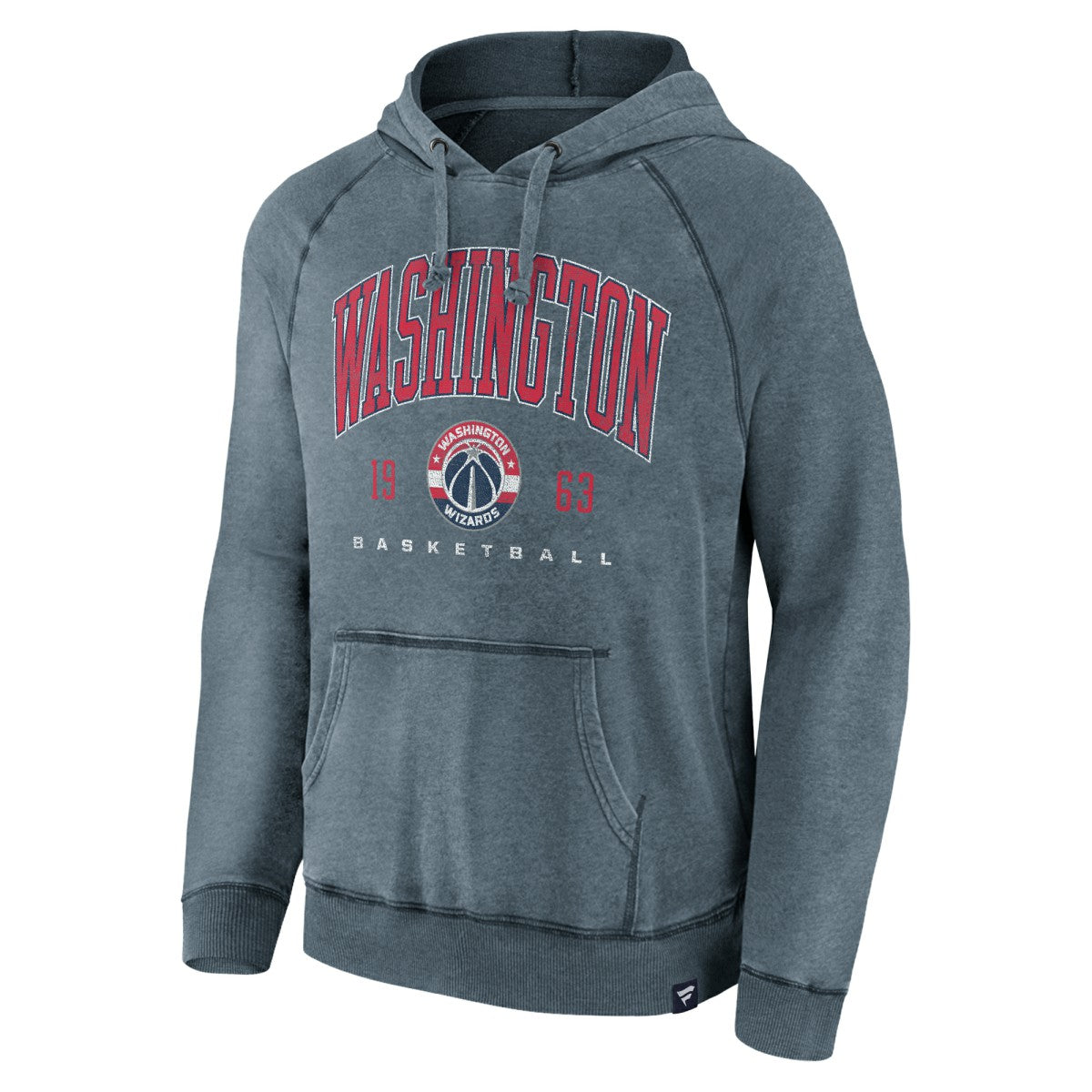 Heather Navy Washington Wizards Foul Trouble Snow Wash Raglan Pullover Hoodie | NBA
