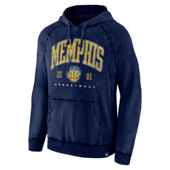 Heather Navy Memphis Grizzlies Foul Trouble Snow Wash Raglan Pullover Hoodie | NBA