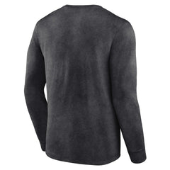 Heather Charcoal Charlotte Hornets Front Court Press Snow Wash Long Sleeve T-Shirt | NBA