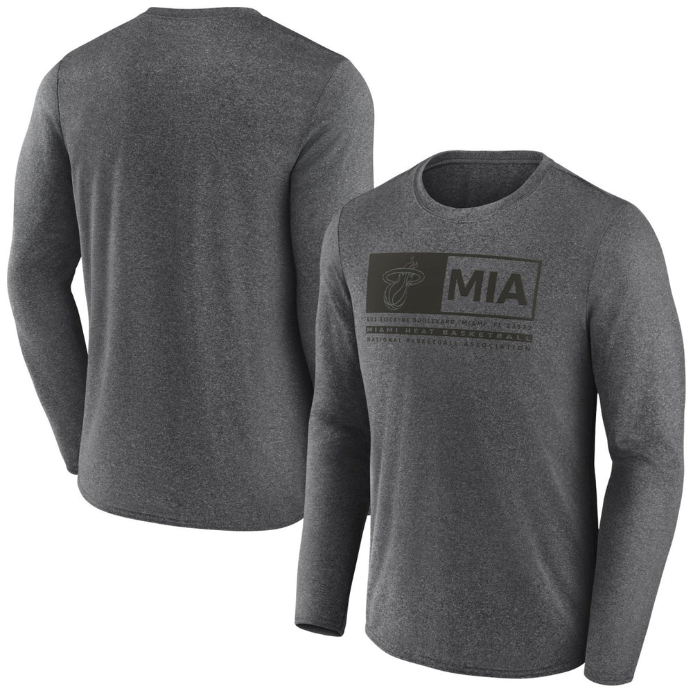 Heather Charcoal Miami Heat Three-Point Play T-Shirt | NBA