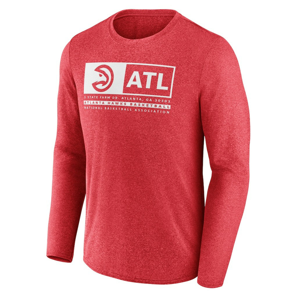 Heather Red Atlanta Hawks Three-Point Play T-Shirt | NBA