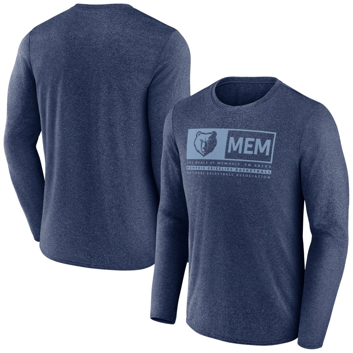 Heather Navy Memphis Grizzlies Three-Point Play T-Shirt | NBA