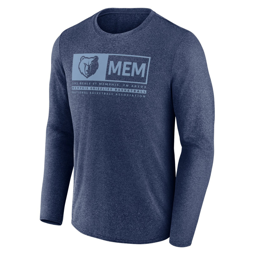 Heather Navy Memphis Grizzlies Three-Point Play T-Shirt | NBA
