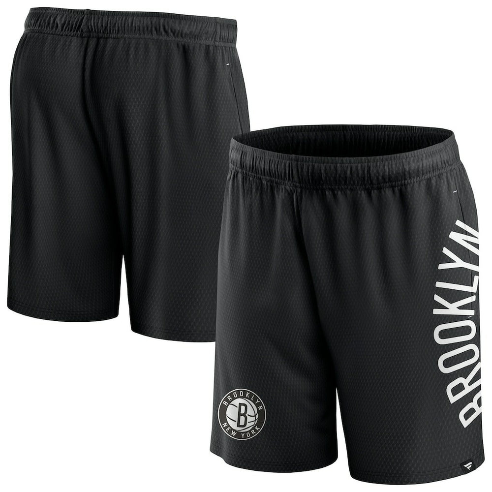 Black Brooklyn Nets Post Up Mesh Shorts | NBA