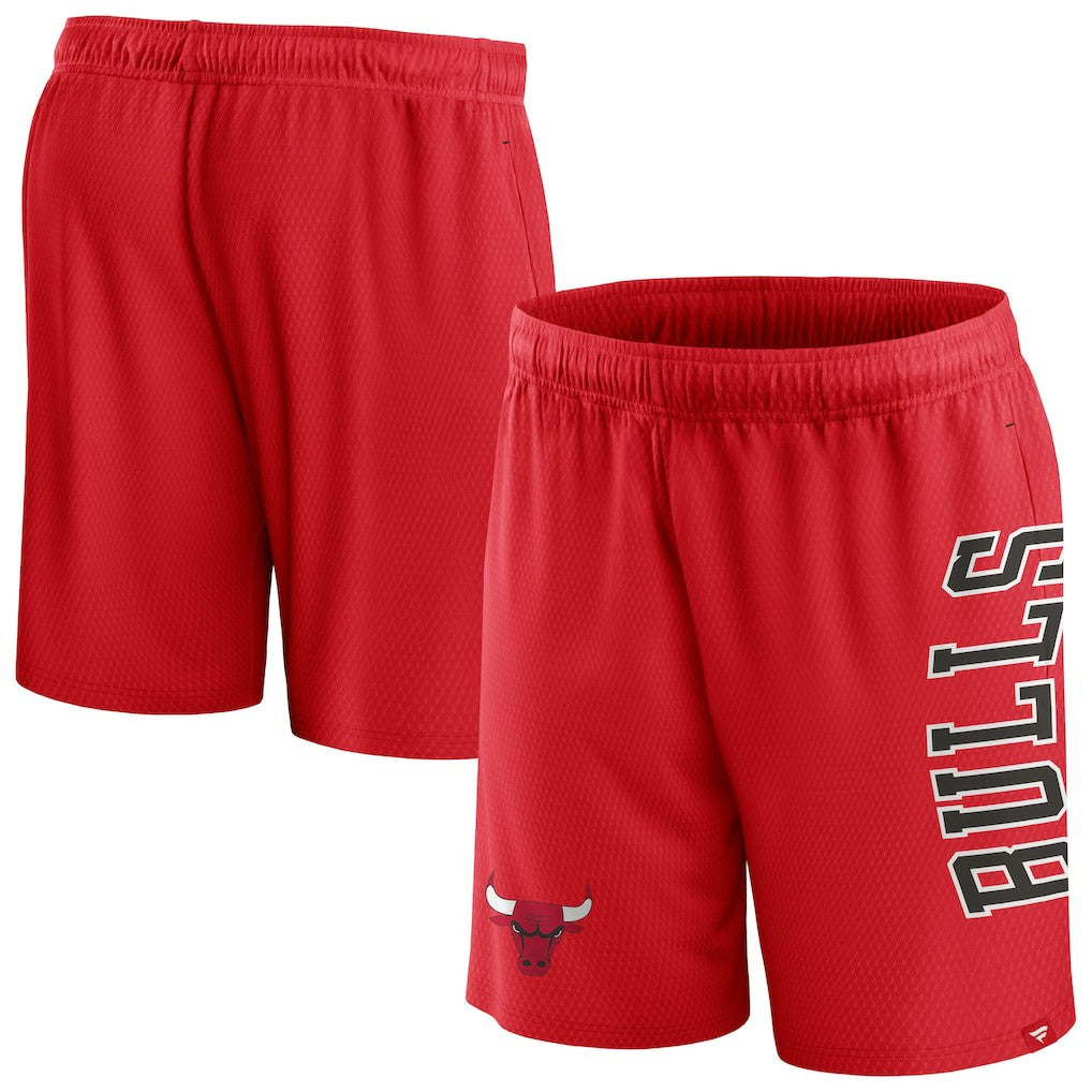 Red Chicago Bulls Post Up Mesh Shorts | NBA