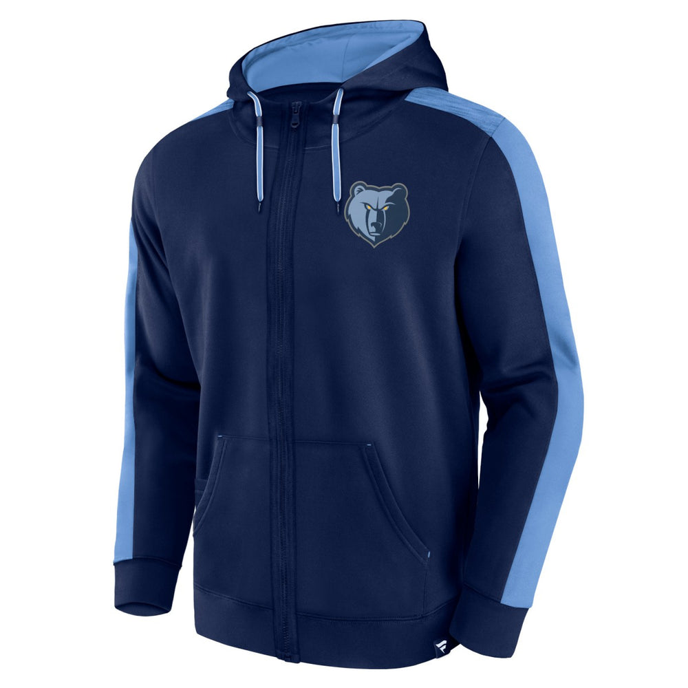 Navy Memphis Grizzlies Rainbow Shot Full-Zip Hoodie | NBA