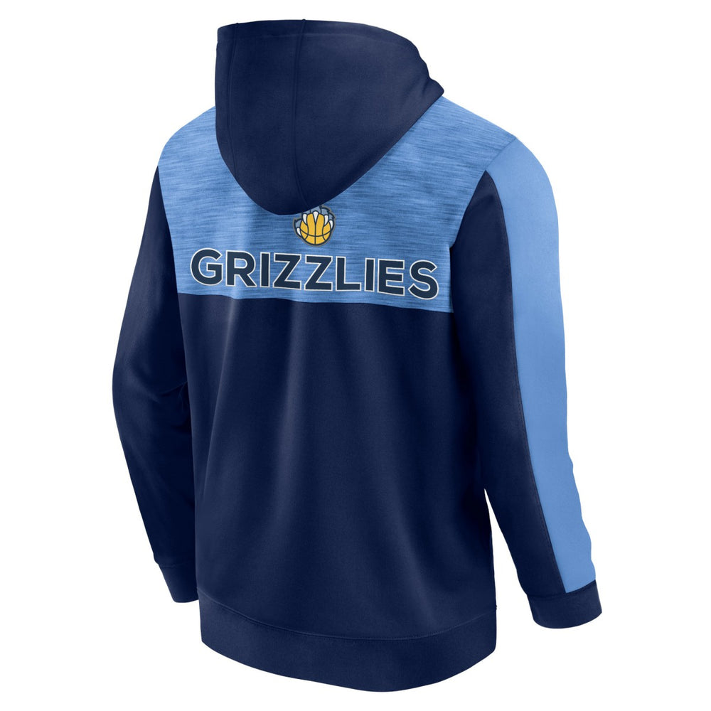 Navy Memphis Grizzlies Rainbow Shot Full-Zip Hoodie | NBA