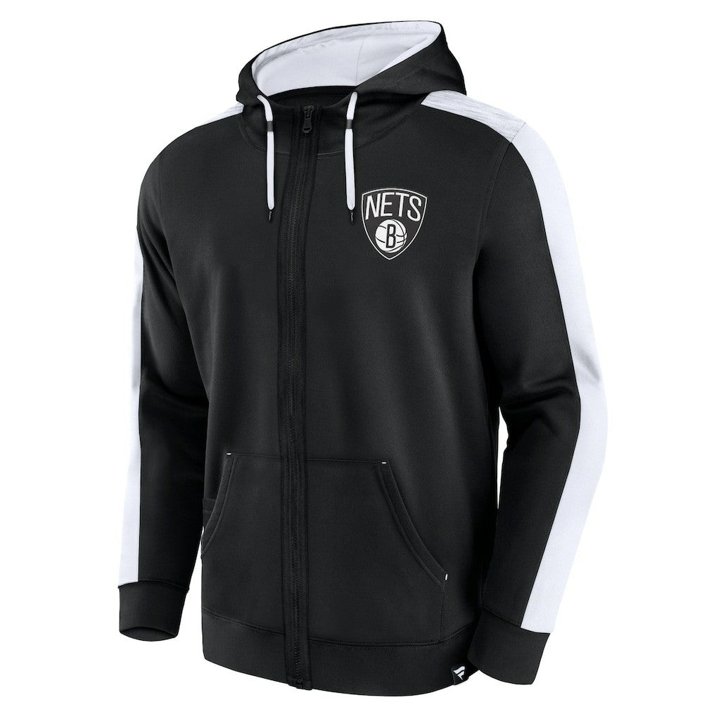 Black Brooklyn Nets Rainbow Shot Full-Zip Hoodie | NBA