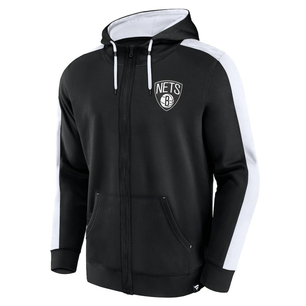 Black Brooklyn Nets Rainbow Shot Full-Zip Hoodie | NBA