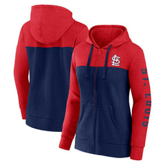 St. Louis Cardinals Fanatics Women's City Ties Hoodie Full-Zip Sweatshirt - MLB Hoodies