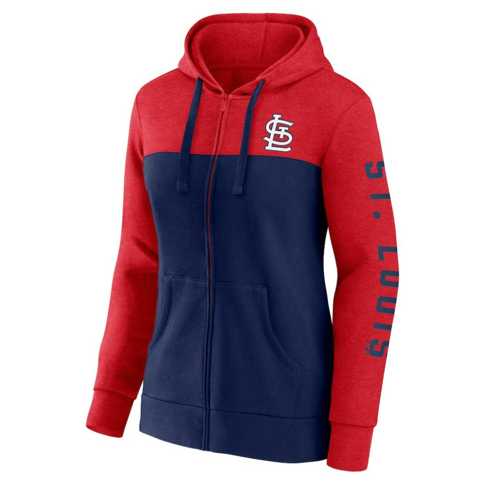 St. Louis Cardinals Fanatics Women's City Ties Hoodie Full-Zip Sweatshirt - MLB Hoodies
