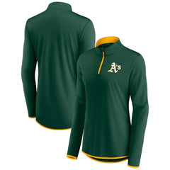Athletics Fanatics Women's Corner Quarter-Zip Top - MLB Tops