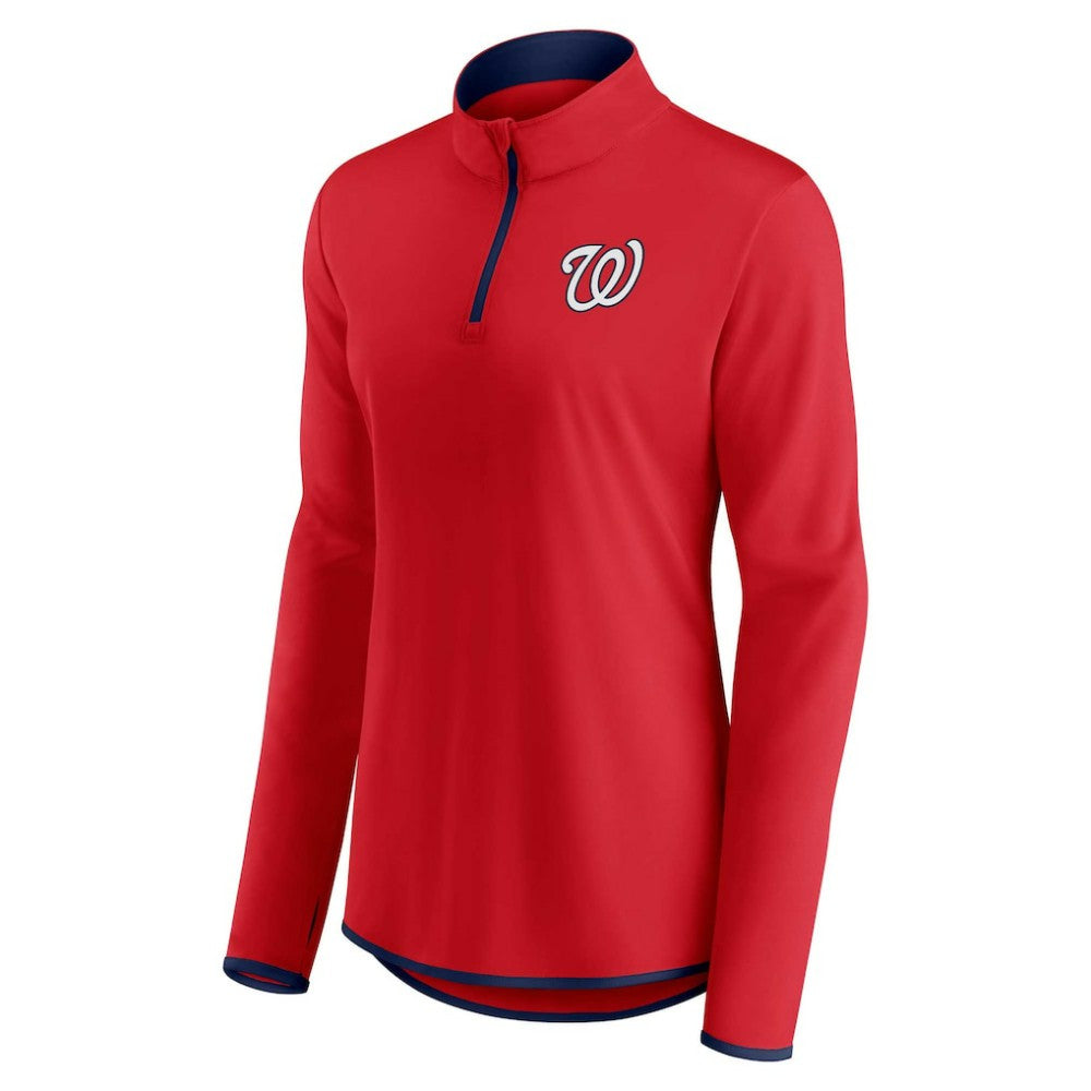 Washington Nationals Fanatics Women's Corner Quarter-Zip Top - MLB Tops